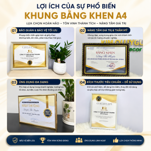 Ứng dụng của khung bằng khen A4