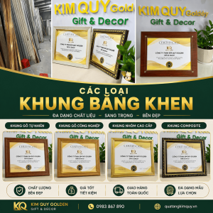 Khung bằng khen đa dạng chất liệu