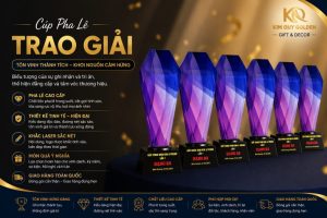 cúp pha lê trao giải