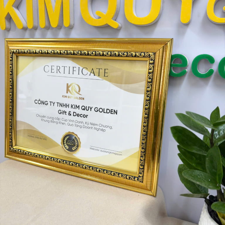 Khung bằng khen mạ vàng khổ A4