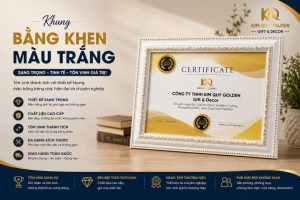 khung bằng khen màu trắng