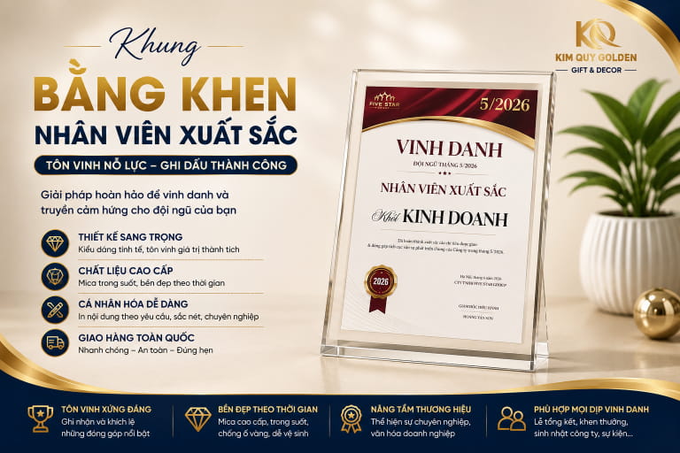 khung bằng khen nhân viên xuất sắc