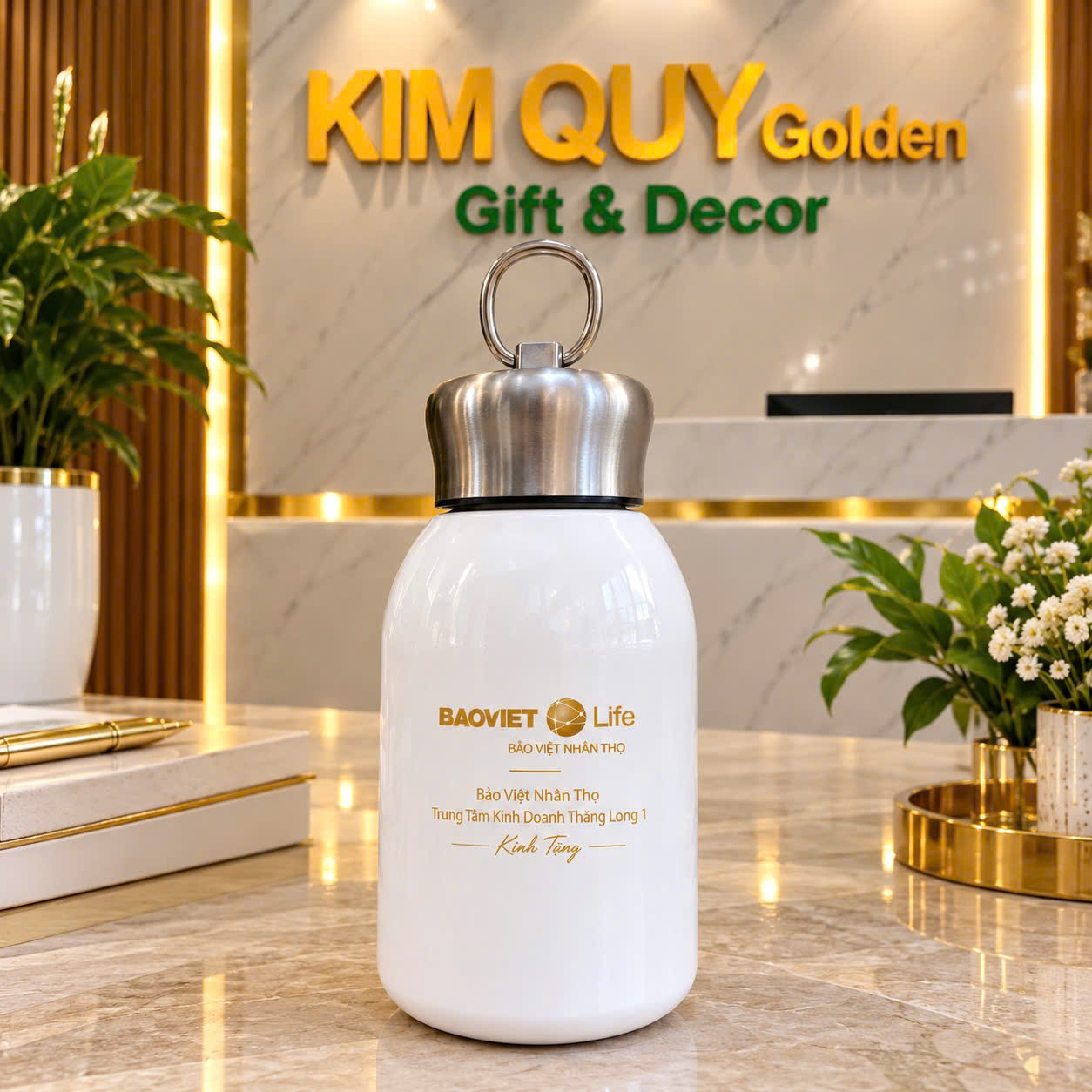 Bình Giữ Nhiệt Inox 316 Mini 300ml In Logo Quà Tặng Doanh Nghiệp